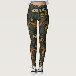 Pickleball De Scream Art Achtergrond Leggings