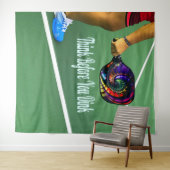 Pickleball Denk Voor Je Dinkt Wandkleed (In Situ (horizontaal))