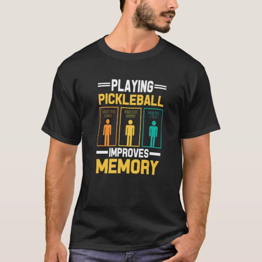 Pickleball denkt dat Paddle Pickleball Player Fun  T-shirt (Voorkant)