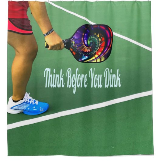 Pickleball denkt na voor je gooit douchegordijn (Voorkant)