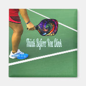 Pickleball denkt na voor je gooit magneet (Voorkant)