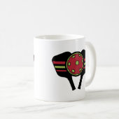 Pickleball Design Symbool T-shirt Koffiemok (Voorkant rechts)