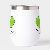 Pickleball Design Thermische Wijn Tumbler (Rechts)