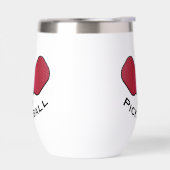 Pickleball Design Thermische Wijn Tumbler (Links)