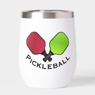 Pickleball Design Thermische Wijn Tumbler