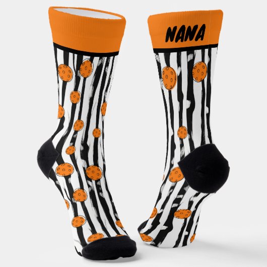 Pickleball Dink & Dash Stripes Sokken (Gebogen)