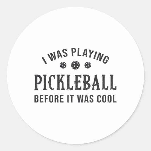 Pickleball Dink ik speelde Pickleball Gift Ronde Sticker (Voorkant)