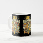 Pickleball Dink Responsibly Paddle Player Koffiemok (Voorkant links)
