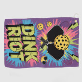 Pickleball Dink Riot Funny Urban Splash Golfhanddoek (Horizontaal)