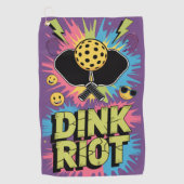 Pickleball Dink Riot Funny Urban Splash Golfhanddoek (Voorkant)