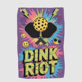 Pickleball Dink Riot Funny Urban Splash Golfhanddoek