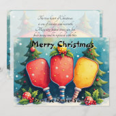 Pickleball🎅 Dink the Halls Feestdagenkaart (Voorkant / Achterkant)