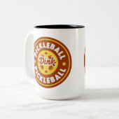 Pickleball "Dink" Tweekleurige Koffiemok (Voorkant links)