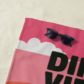 Pickleball DINK VIBES ONLY strandlaken voor fans (In situ)