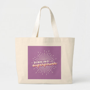 Pickleball Dinken is mijn Superpower Funny Gift Grote Tote Bag