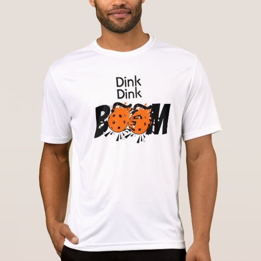 Pickleball Dinken Sinaasappel Bombs Dink Boom T-shirt (Voorkant)