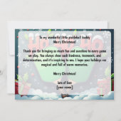 Pickleball Dinkin’ Through the Snow Feestdagenkaart (Achterkant)