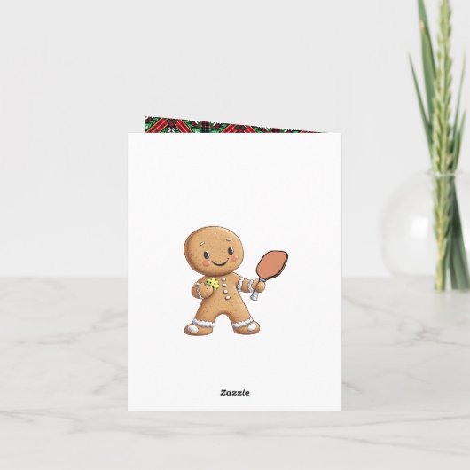 Pickleball🎄 Dinking Delight Feestdagen Kaart (Achterkant)