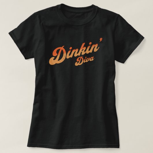 Pickleball Dinking Diva pickle bal T-shirt (Design voorkant)