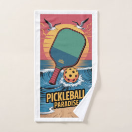 Pickleball Dinks & Drinken Beach Vibe Graphic Handdoek
