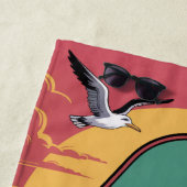 Pickleball Dinks & Drinken Beach Vibe Graphic Strandlaken (In situ)