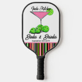 Pickleball Dinks & Drinks Cosmo Persoonlijk gemaak Paddle (Achterkant)