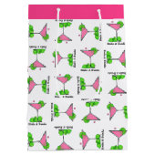 Pickleball Dinks & Drinks Pink Cosmo Cocktail Medium Cadeauzakje (Achterkant)