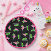 Pickleball Dinks & Drinks Pink Cosmo Cocktails  Papieren Bordje (Feest)