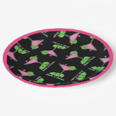 Pickleball Dinks & Drinks Pink Cosmo Cocktails  Papieren Bordje (Gekanteld)