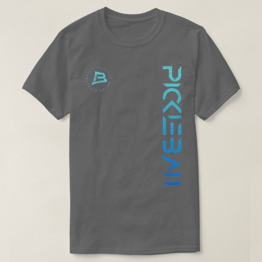 Pickleball Distress Blue Gradient Casual design T-shirt (Design voorkant)