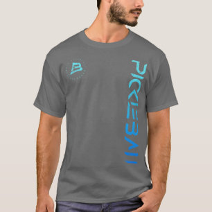 Pickleball Distress Blue Gradient Casual design T-shirt