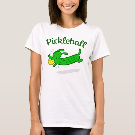 Pickleball Dog Pickles T-shirt voor dames (Voorkant)