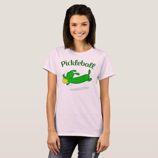 Pickleball Dog Pickles T-shirt voor dames (Voorkant volledig)