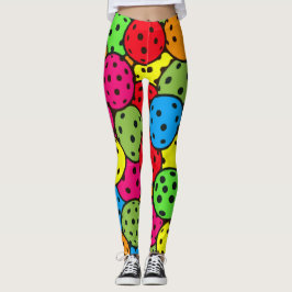 Pickleball Dotted Ball Party Kleur Pop Leggings
