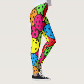 Pickleball Dotted Ball Party Kleur Pop Leggings (Rechts)