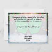 Pickleball Double Trouble & Holiday Hustle Feestdagenkaart (Achterkant)