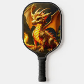 Pickleball Dragon: Een ontwerp fusie van vuur en p Pickleball Paddle (Voorkant)