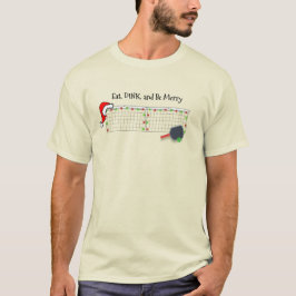 Pickleball - Eat, Dink en Wees Merry T-shirt