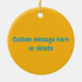 Pickleball Eat Sleep Pickleball oranje aangepaste  Keramisch Ornament (Achterkant)