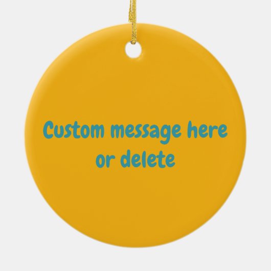 Pickleball Eat Sleep Pickleball oranje aangepaste  Keramisch Ornament (Achterkant)