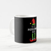 Pickleball Elf met kerstcadeau Koffiemok (Voorkant links)