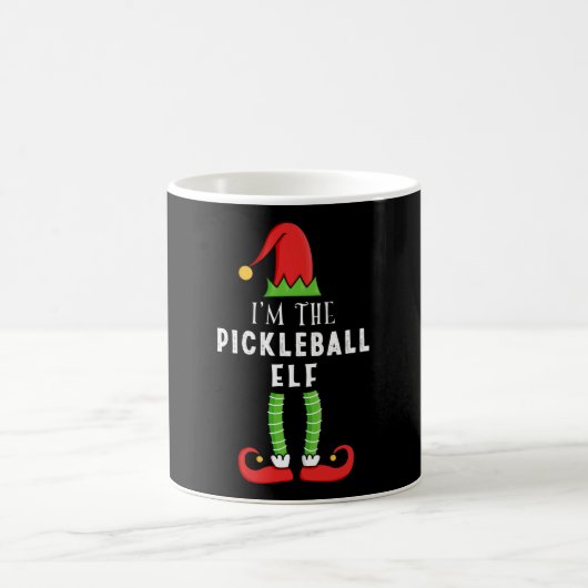 Pickleball Elf met kerstcadeau Koffiemok (Center)