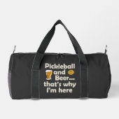 Pickleball en Bier Daarom ben ik hier Plunjezak (Achterkant)