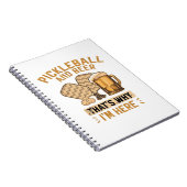 Pickleball en bier Dat is waarom ik hier ben Grapp Notitieboek (Rechterzijde)