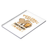 Pickleball en bier Dat is waarom ik hier ben Grapp Notitieboek (Linkerzijde)