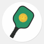 PICKLEBALL EN PADDLE RONDE STICKER (Voorkant)