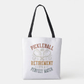 Pickleball en pensioen: het is een perfecte match tote bag (Achterkant)