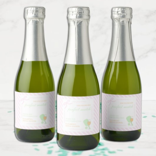 Pickleball en Prosecco Bruidsdouche Sparkling Wijnetiket