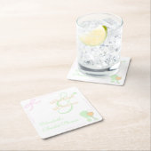 Pickleball en Prosecco Bruidsmeisjesfeest Kartonnen Onderzetters (Insitu)