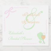 Pickleball en Prosecco Bruidsmeisjeshuwelijk Sparkling Wijnetiket (Enkel label)